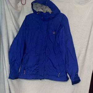Blue The North Face Rain Jacket Size Medium